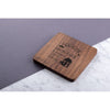 Personalised Engraved Wooden Walnut Coaster - House on the Hill