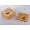 Personalised Engraved Wooden Bamboo Coaster Rectangle - House