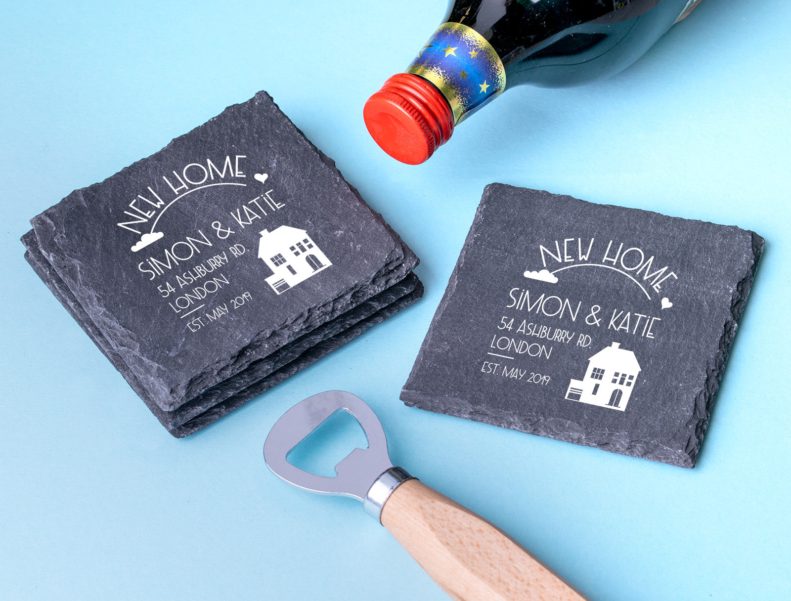 Personalised Engraved Slate Coaster Square - Don't Drop Me!