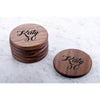 Personalised Engraved Walnut Coaster Round - Perfect Gift