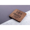 Personalised Engraved Wooden Walnut Coaster - Simple