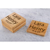 Personalised Engraved Wooden Bamboo Coaster Rectangle - Special Date