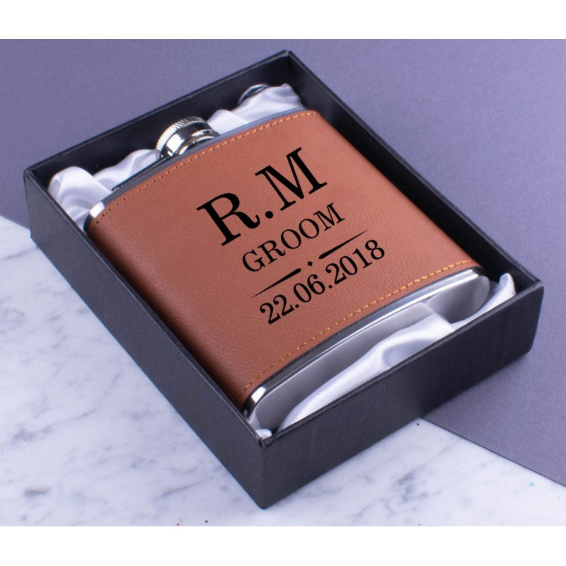 Leather Flasks Personalised - Customise!