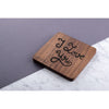 Personalised Engraved Wooden Walnut Coaster - Fairy Text