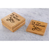 Personalised Engraved Wooden Bamboo Coaster Rectangle - Bold