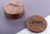 Personalised Engraved Walnut Coaster Round - Cuppa Arrows