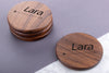 Personalised Engraved Walnut Coaster Round - Stack Em'