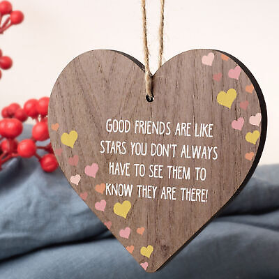 Friends Like Stars Plaque Best Friend Plaque Engraved Heart Thank You Gift