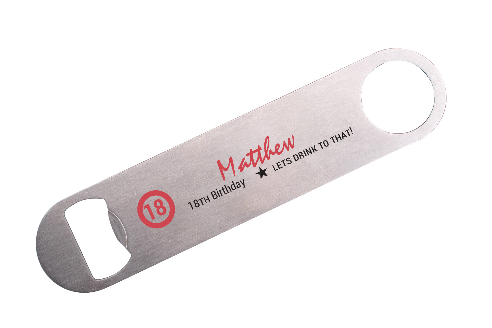 Personalised Engraved Bottle Opener 18th Birthday Any Text Fully Customisable