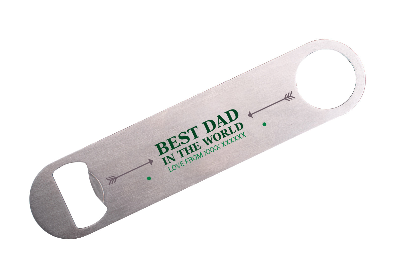 Personalised Engraved Bottle Opener Best Dad In The World Fathers Day Gift