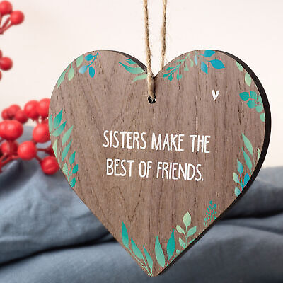 Sister Gifts Best Friend Plaque Heart Christmas Friendship Sign Thank You Gifts