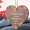 Special Friendship Gifts Hanging Wood Heart Birthday Gift For Best Friend Sister