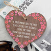 Load image into Gallery viewer, Friendship Gift Best Friend Sign Wooden Hanging Heart Thank You Gift Plaque