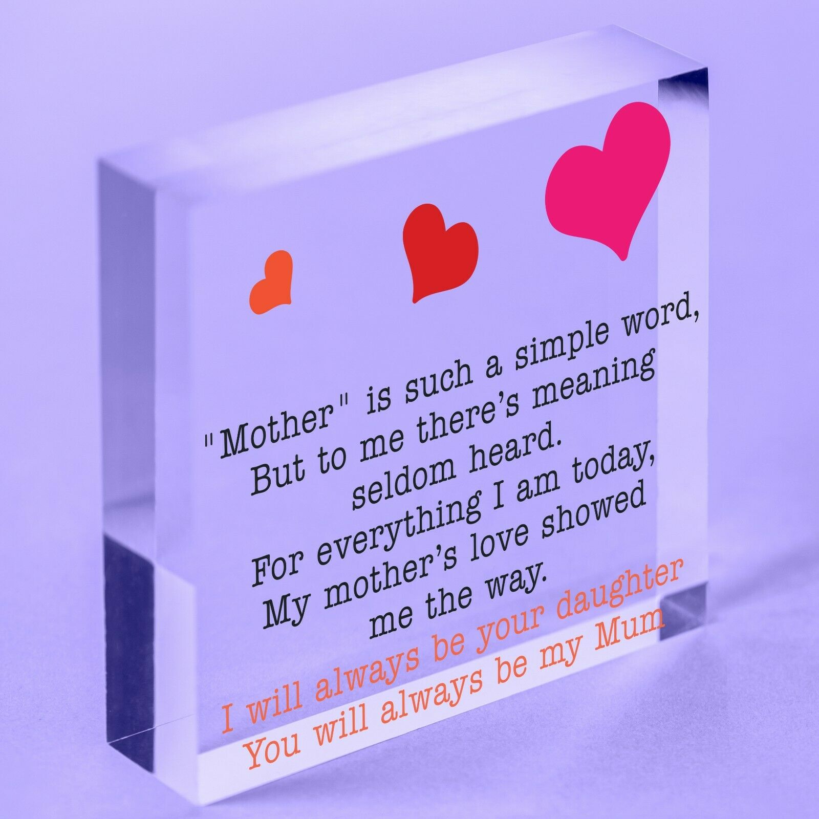 Mum Garden Memorial Gift Acrylic Block Grave Plaque Gifts For Mum In Memory Sign