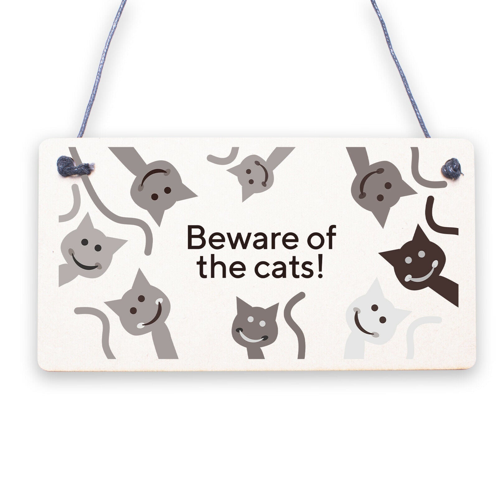 Funny Pet Owners Cat Rectangle Sign HUMROUS Beware of Cats Present Gift