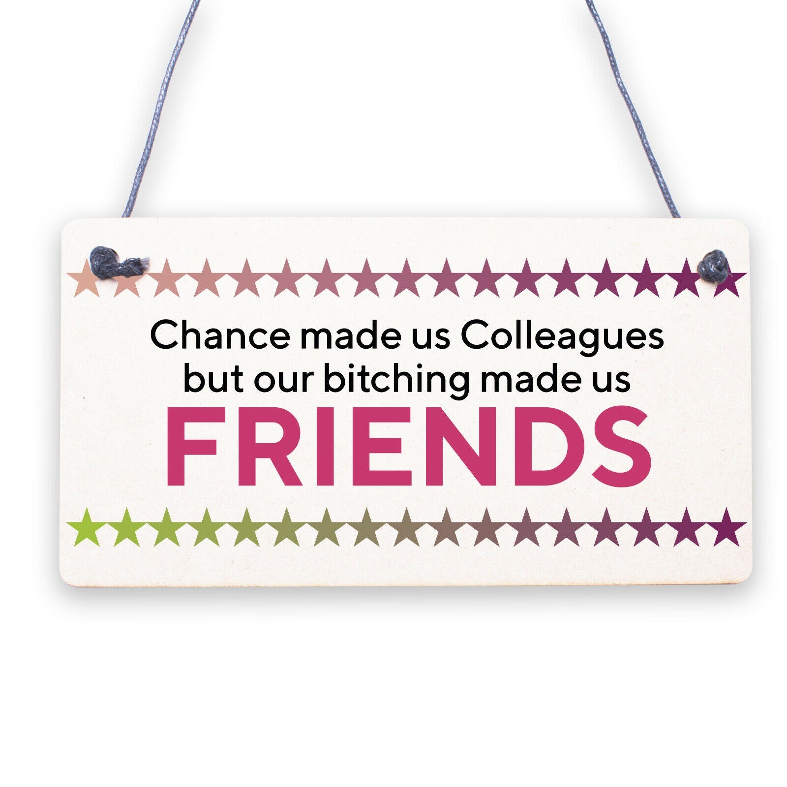 Chance Made Us Colleagues Handmade Hanging Plaque Work Friendship Leaving Gift