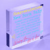 New Born Baby Gifts Congratulations Sign Plaque Acrylic Block