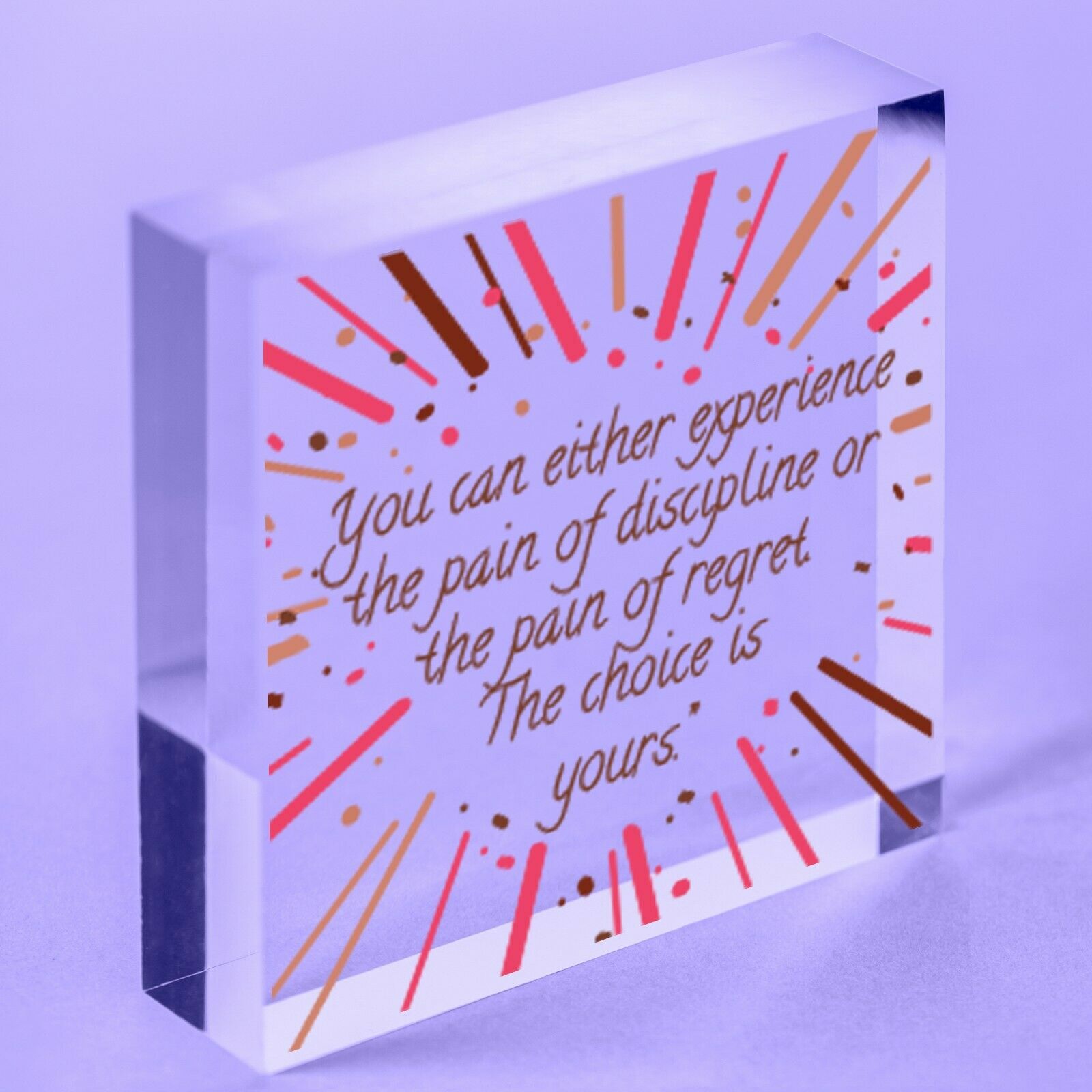 Follow Your Dreams Acrylic Block Shaped Plaque Shabby Chic Inspirational