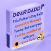 Dear Daddy From Bump Gifts Acrylic Block Dad To Be Father Baby Son Daughter Card