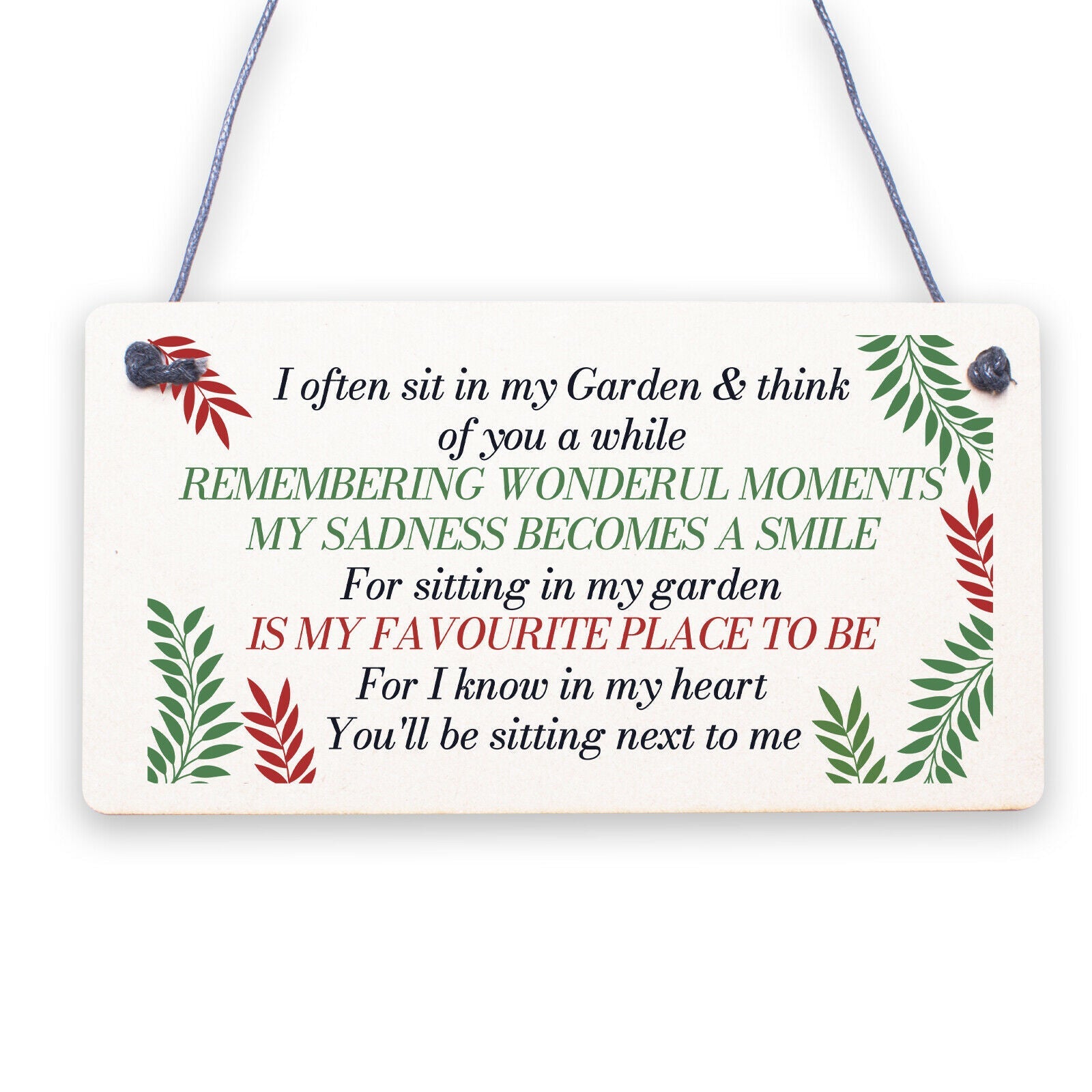 Garden Plaque Summer House Sign Garden Friendship Mum Nan Memorial Sign Love