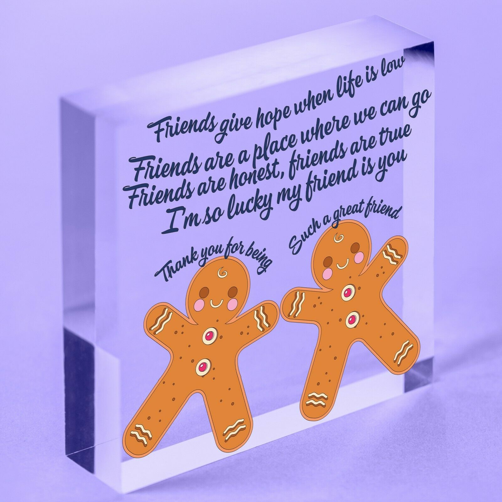 Best Friend Poem  Sign Christmas Decoration Friend Gifts BFF Acrylic Hear