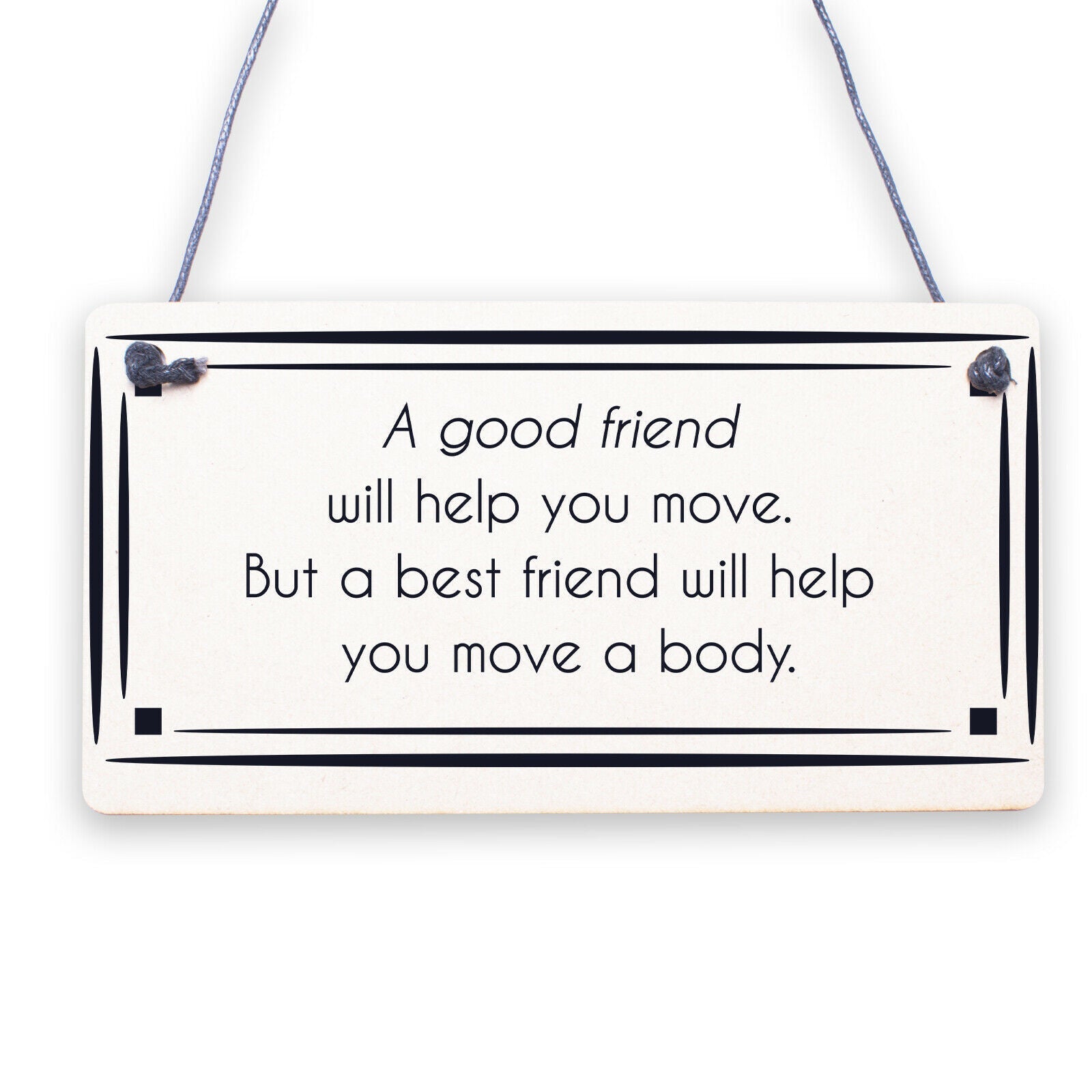 Best Friend Sign Friendship Gift Funny Thank You Novelty Birthday Chic Plaque