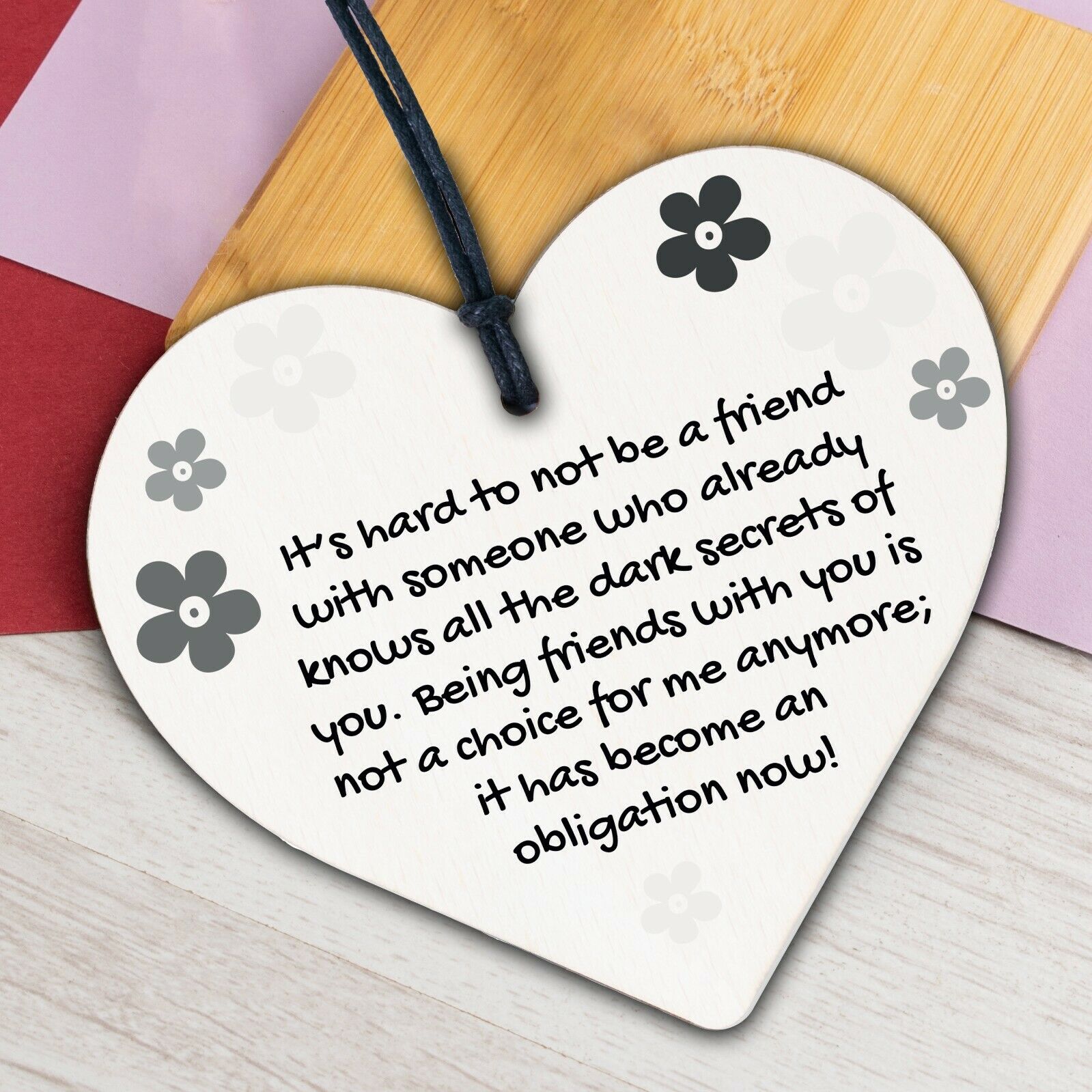 Special Friend Friendship Plaque Shabby Chic Wood Heart Thank You Birthday Gifts