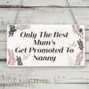 Plaque ONLY THE BEST MUMS Get PROMOTED To NANNY Nan Baby Gift Sign Chic Grandma