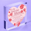 Heart Plaque Mum Gifts For Mum Nan Nanny Mummy Granny Love Acrylic Block