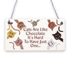 Cats Are Like Chocolate Funny Pet Diet Gift Wood Hanging Plaque Friendship Sign