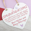 Just Married Gifts Hanging Sign For Plaque Heart