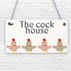 Funny Hen Cockerel Rooster Plaque Sign Chicken Hen House Coop Egg Garden Sign