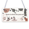 Home Is Where The Dog Hair Is Novelty Wooden Hanging Plaque Dogs Owner Gift Sign