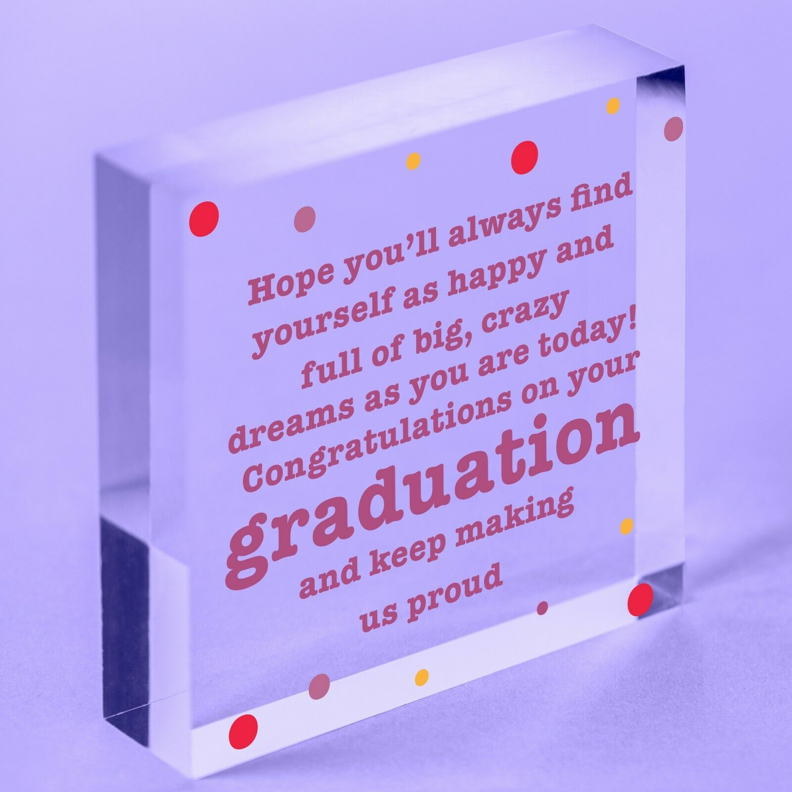 Graduation Gifts For Daughter Acrylic Plaque Congratulations University[Bag Included]