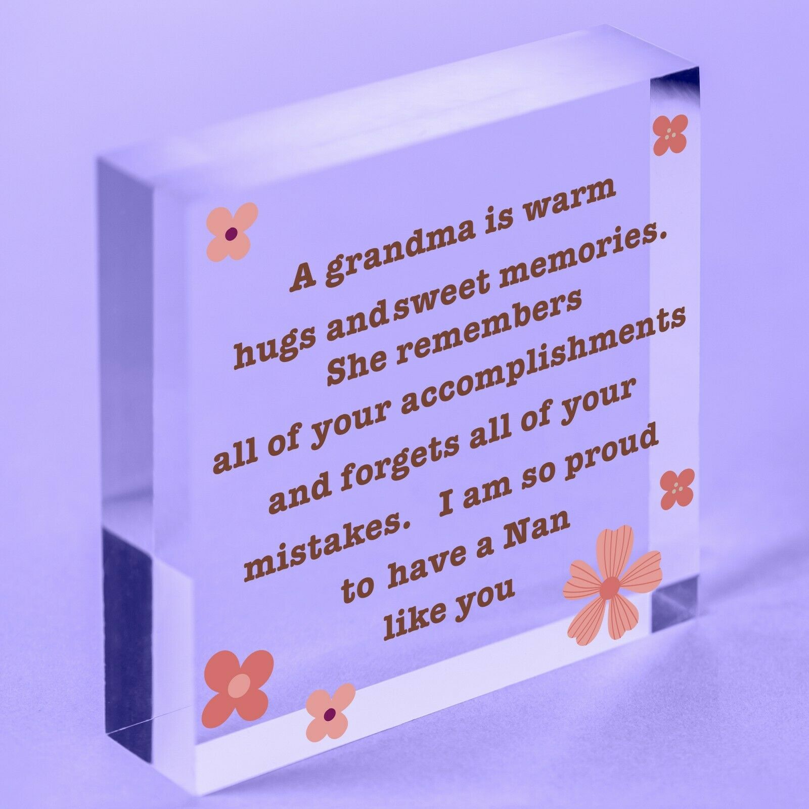 Special Nan Gifts Birthday Gifts Acrylic Mother's Day Gifts Grandparents Gift