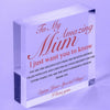 I Love You Mum Gifts  Sign For Birthday Mothers Day Heart Acrylic Block