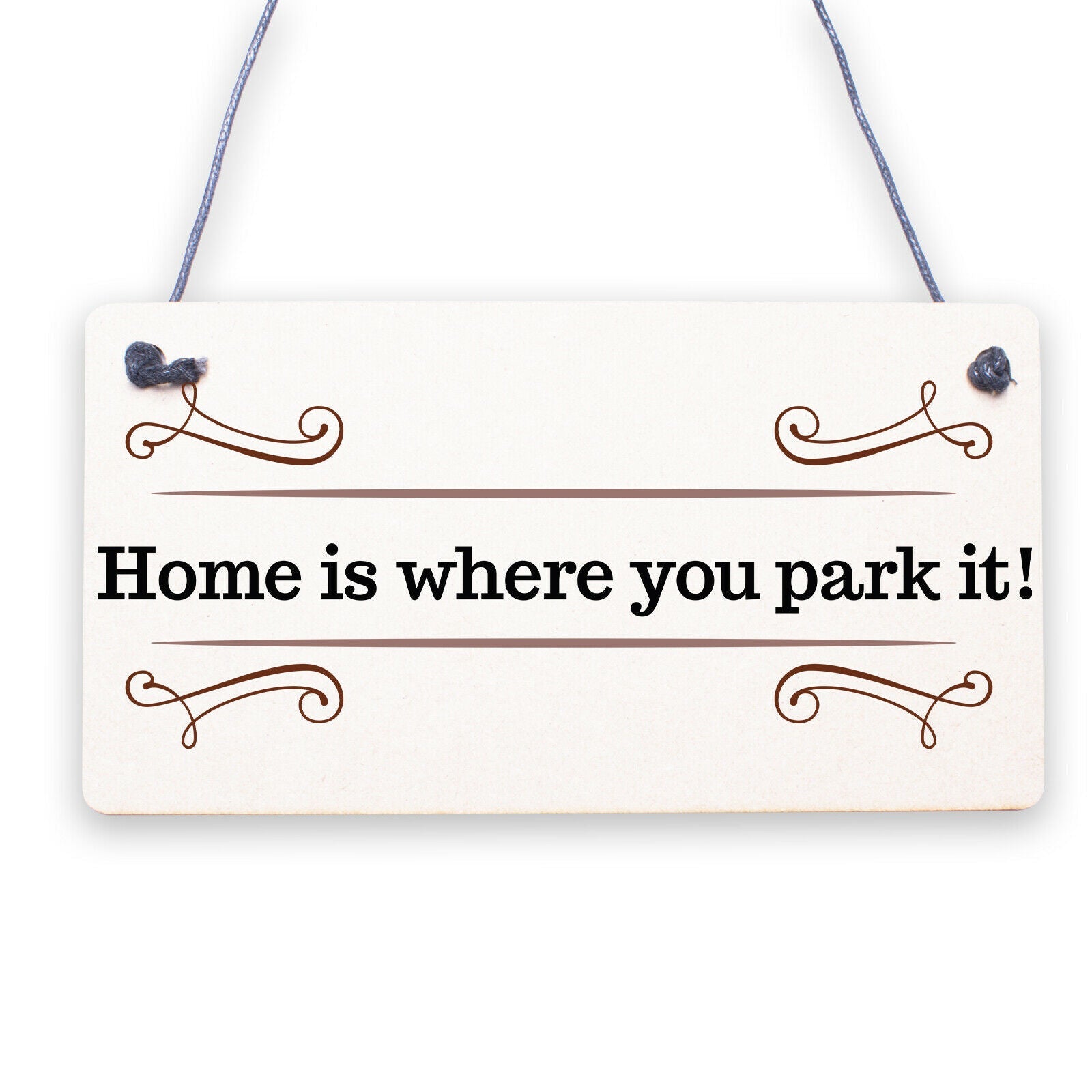 Home Is Where You Park It Caravan Wooden Hanging Plaque Shabby Chic Sign Gift