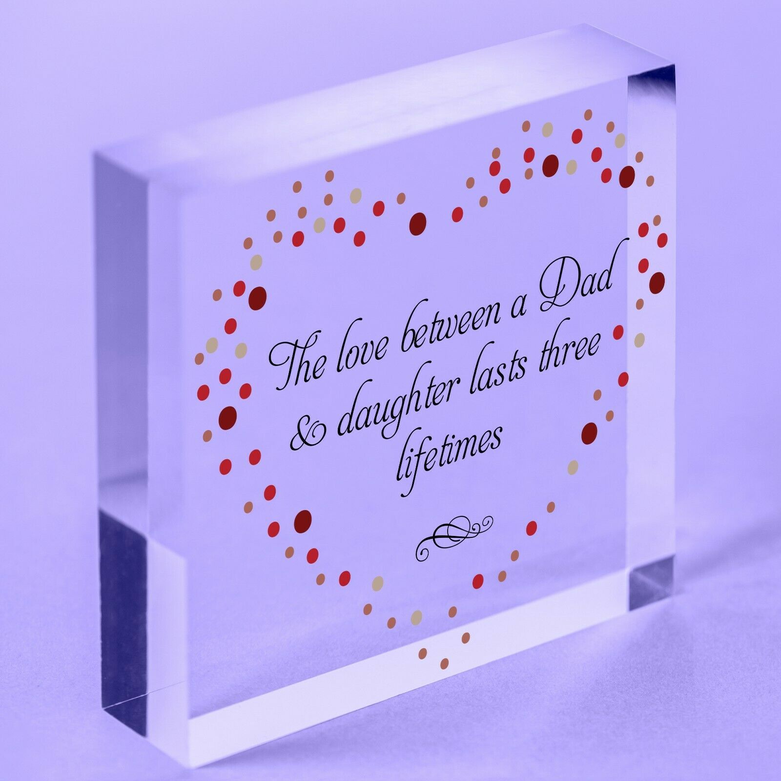Dad And Daughter Ornament Gifts Acrylic Sign Birthday Christmas Thank You Plaque