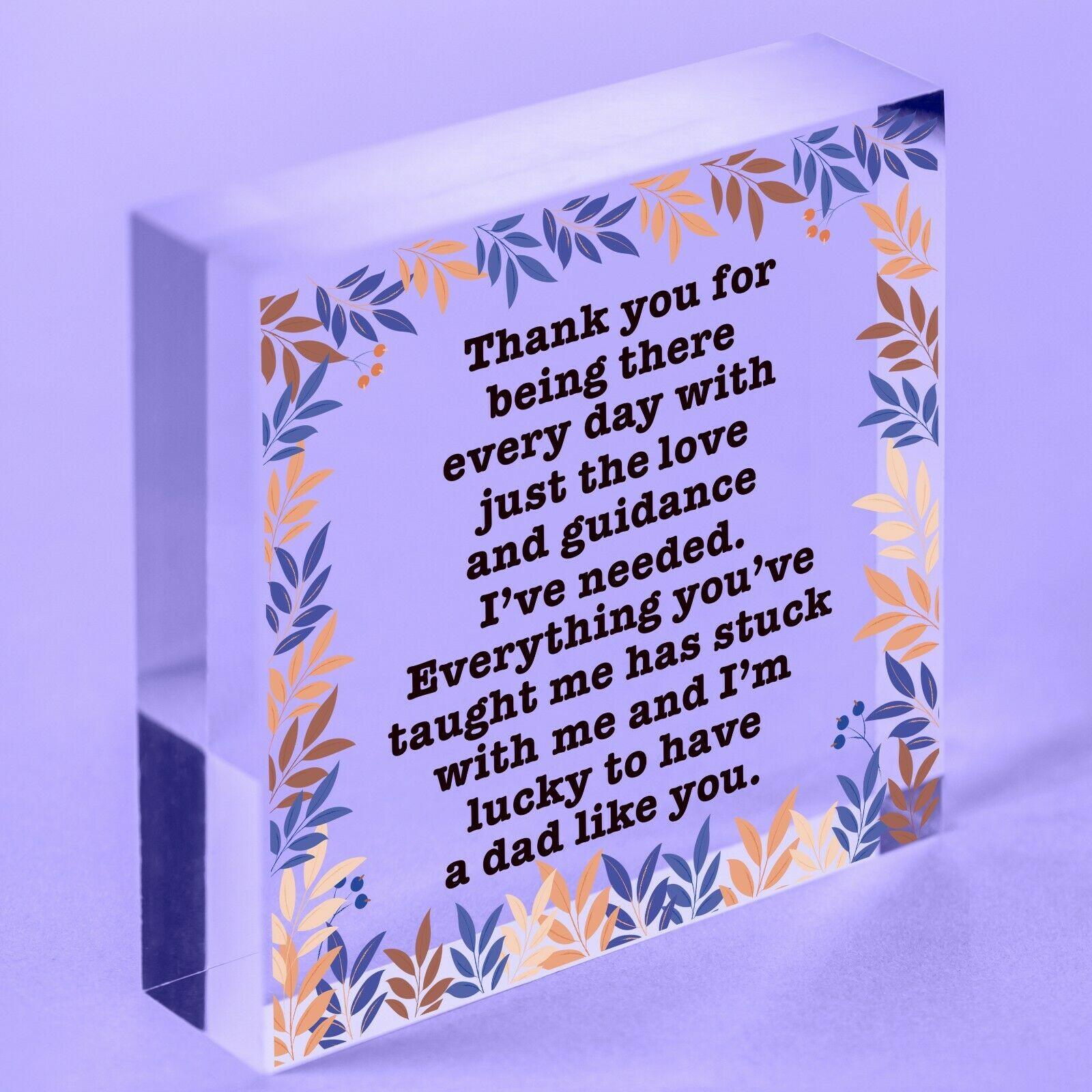 Funny Dad Daddy Gift From Daughter Son Acrylic Block Heart Novelty Fathers Day