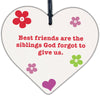 Friendship Gift Handmade Wooden Heart Plaque Best Friend Sign Birthday Thank You