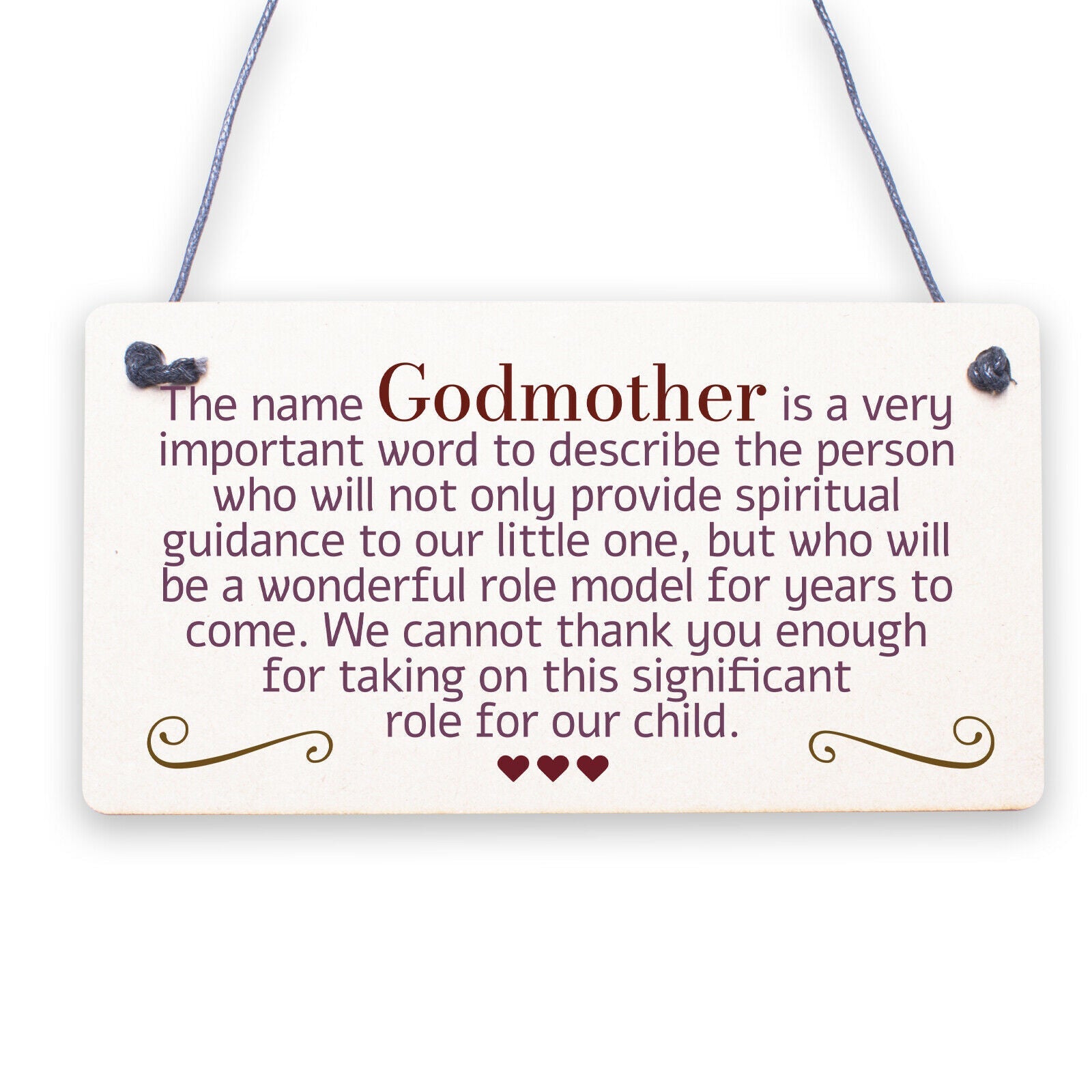 Godmother Gifts For Christmas Godparent Christening Friend Gifts Keepsake Plaqu