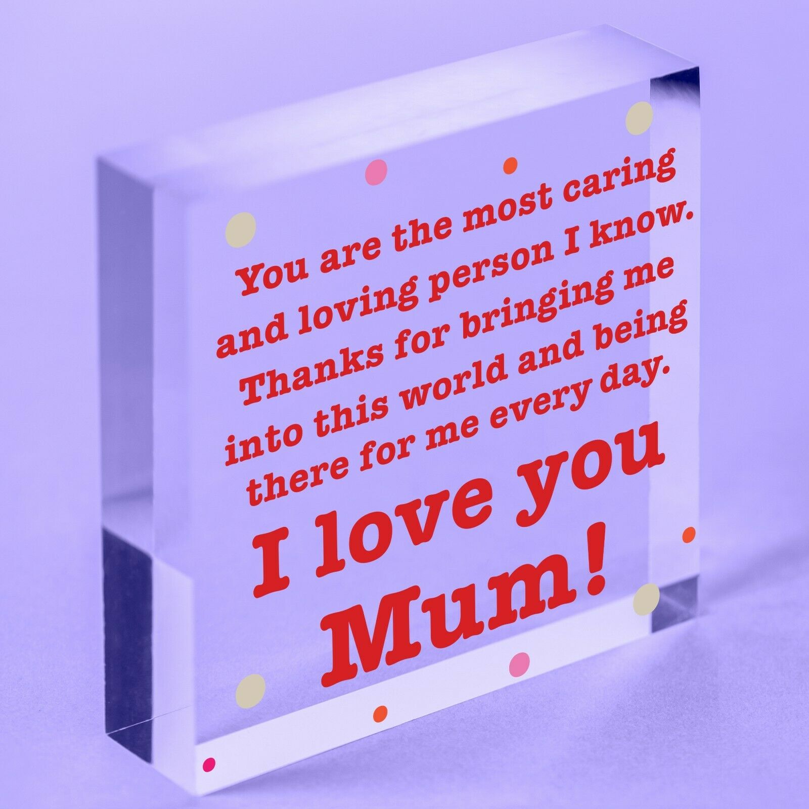 My Mother Like No Other Acrylic Plaque Sign Mum Love Mothers Day Gifts