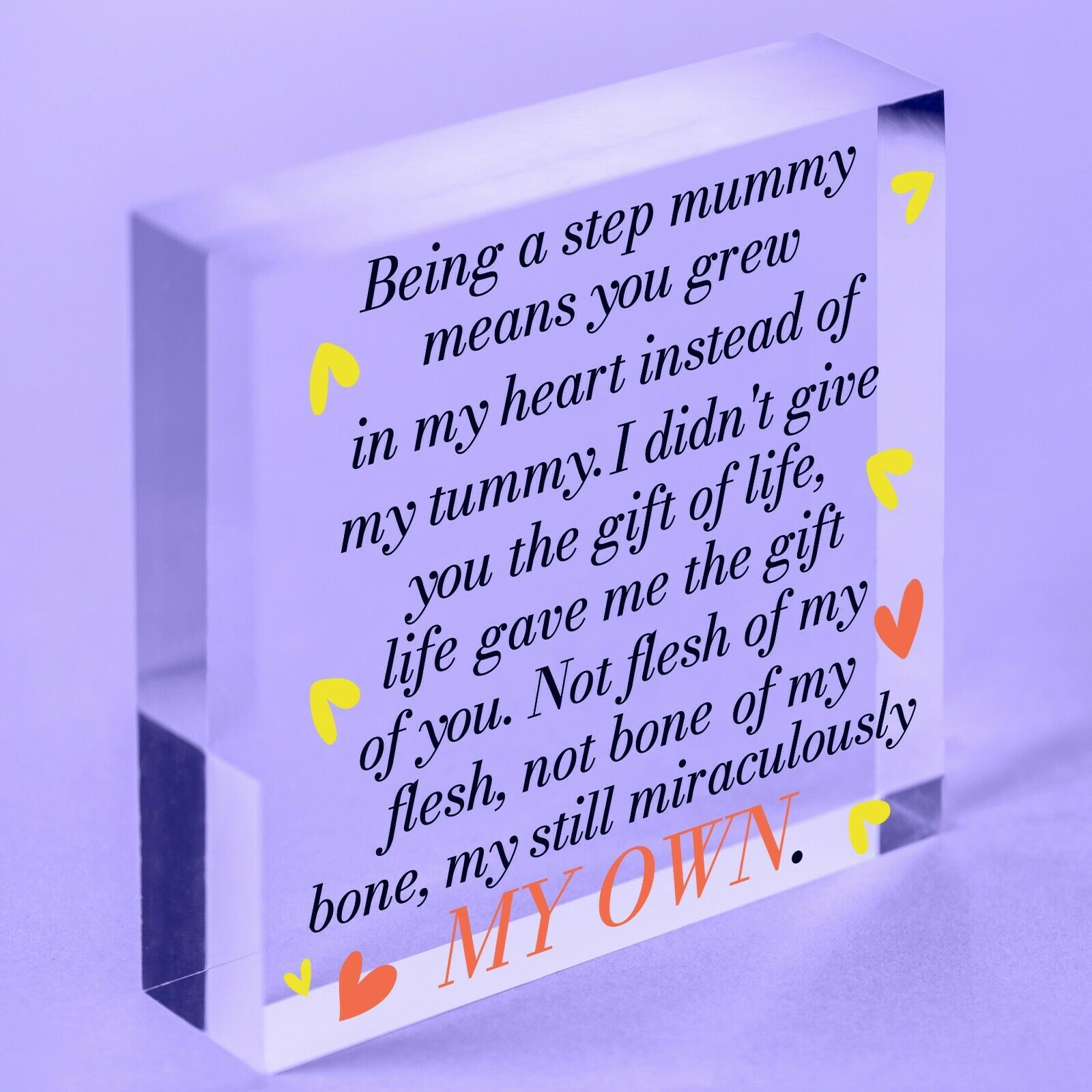 Stepmum Birthday Gifts Step Mum Presents For Mothers Day Acrylic Block