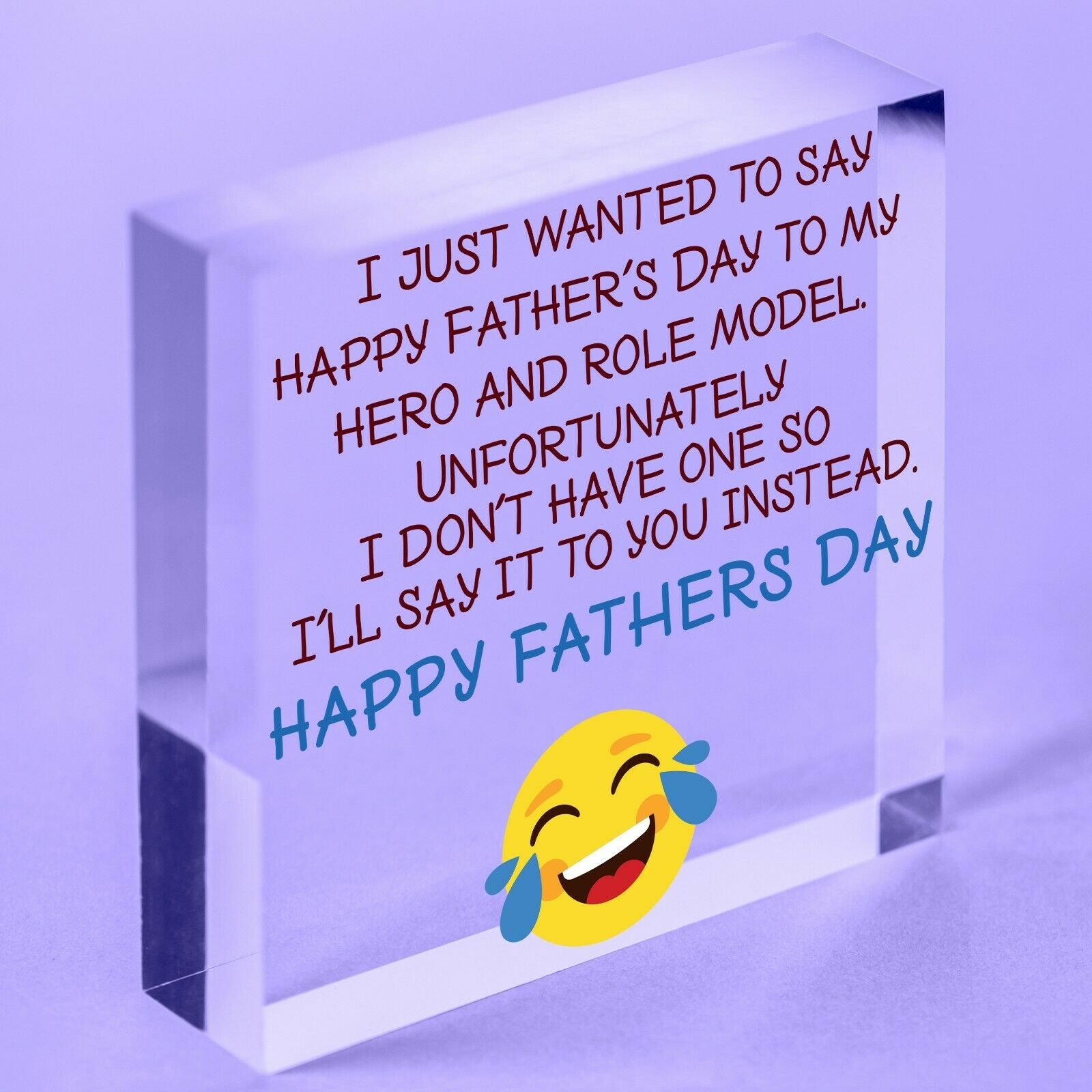 Funny Fathers Day Gift Joker Funny Fathers Day Acrylic Block Dog Gifts