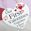 First Valentines Day Hanging Sign Gift For Him Boyfriend Gifts