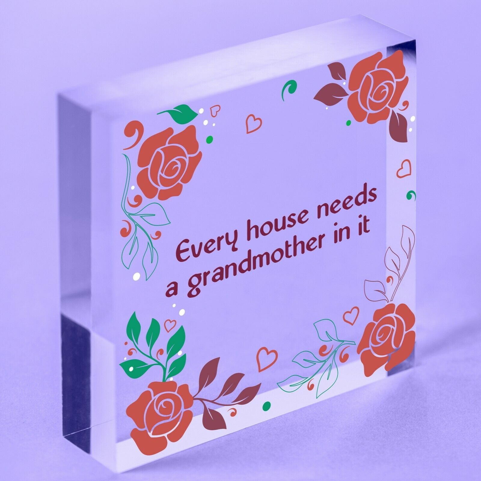 Special message to Grandmother Mothers Day Acrylic Block Plaque From Son