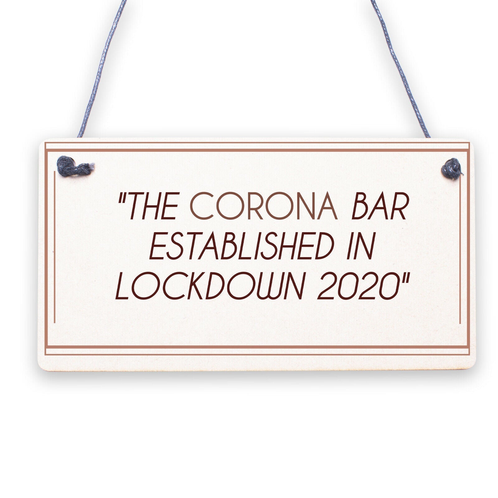 Funny Corona Bar Sign For Home Bar Garden Hanging Sign Alcohol Beer Gin Gift