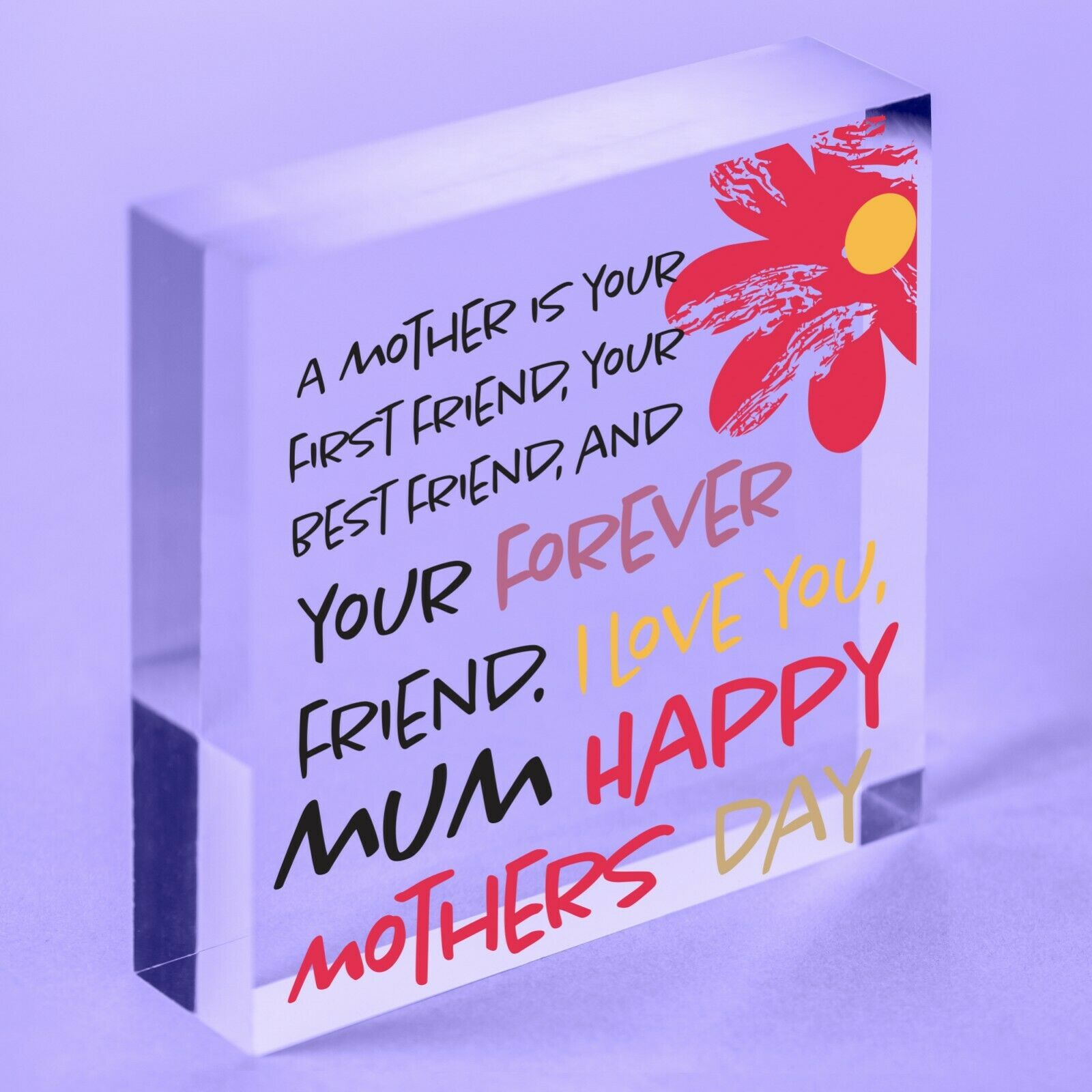 Funny Mothers Day Birthday Gift For Mum Acrylic Plaque Daughter Son Keepsake