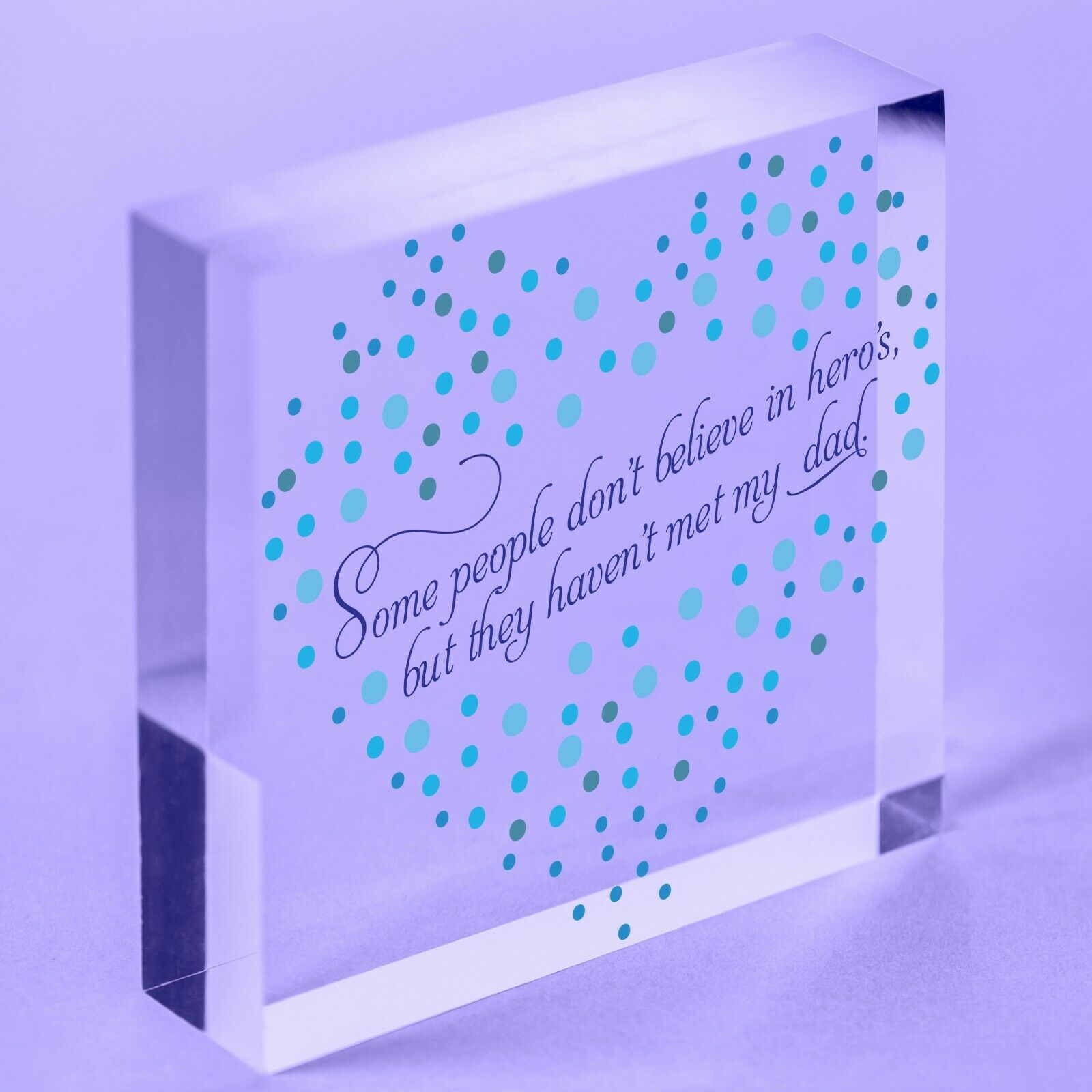 Best Daddy Ever Fathers Day Gift Acrylic Block Gift From Daughter Son