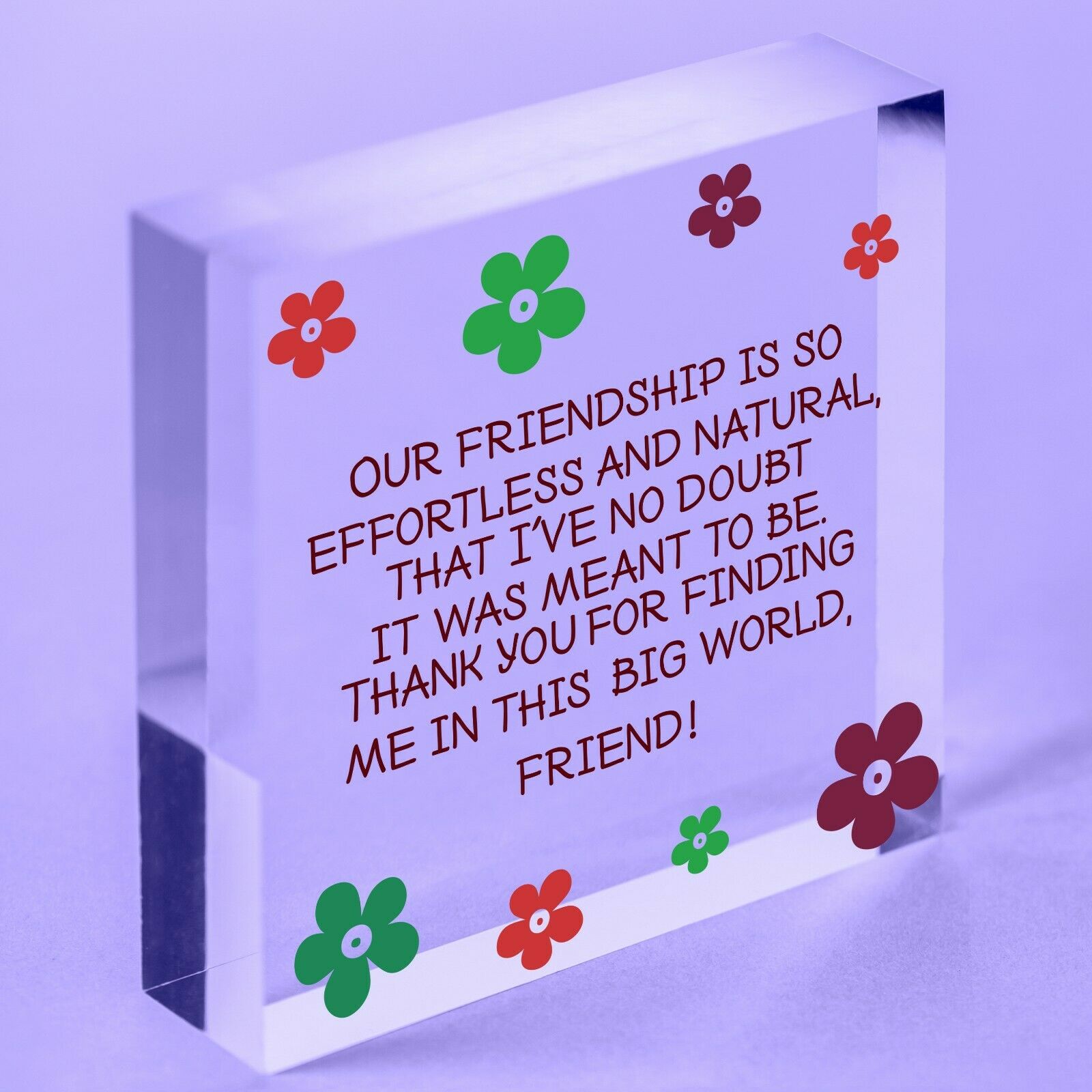 My Friend Is You Friendship Birthday Present Best Friends Acrylic Block